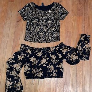 Gold and black crop bundle (2)